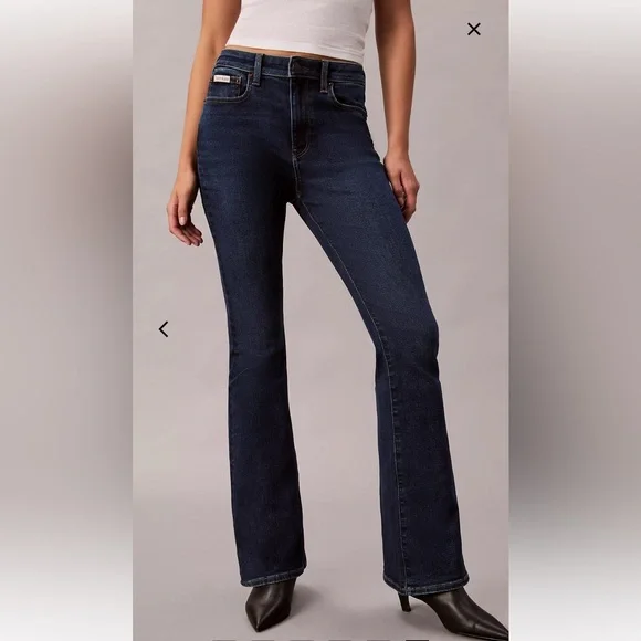 Calvin Klein High Rise Flared Jeans - Picture 1 of 7